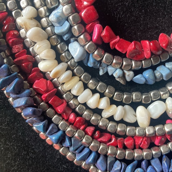 Erica Lyons multi layer boho collar necklace. - Picture 3 of 5